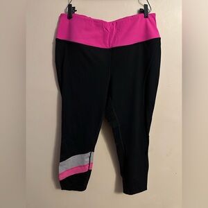 Torrid Black and Pink Active Leggings